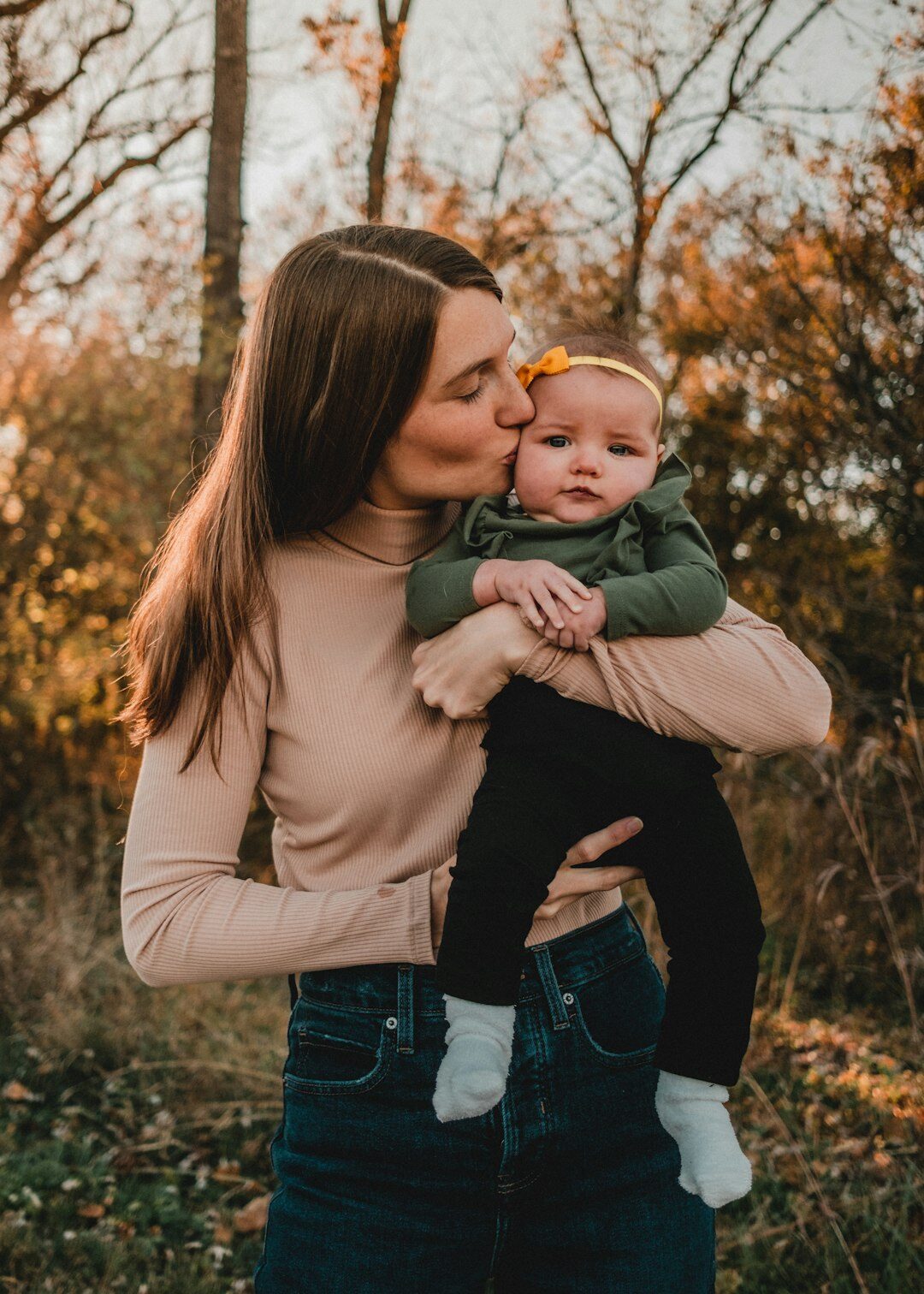 mother and daughter in park